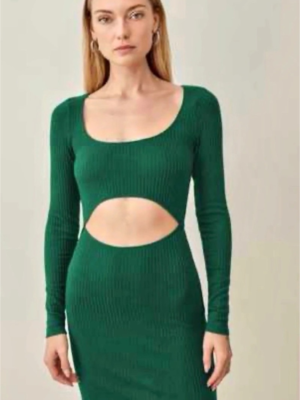 Reformation Green Cutout Mini Dress in excellent condition